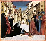 Miracle Canvas Paintings - St Zenobius Performs a Miracle (predella 4)